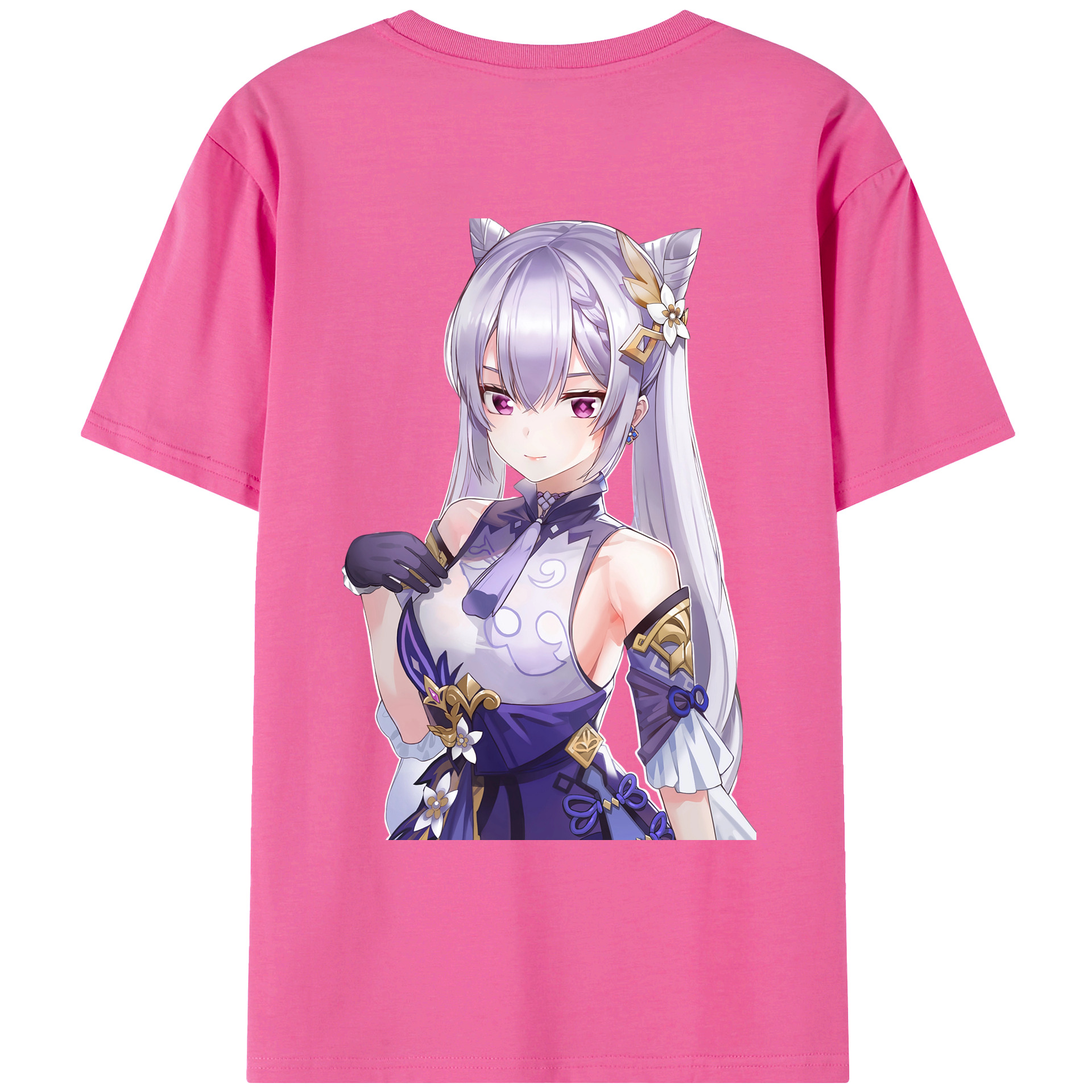 げんし神 刻晴 こくせい genshin Kokusei レディース半袖Tシャツ(バックプリント)